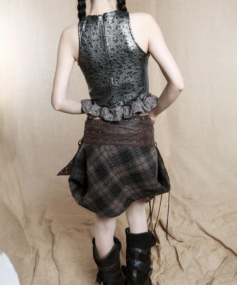 Heart Peplum Top & Collar