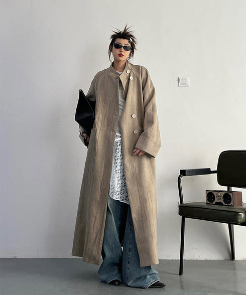 Stand Collar Thin Coat