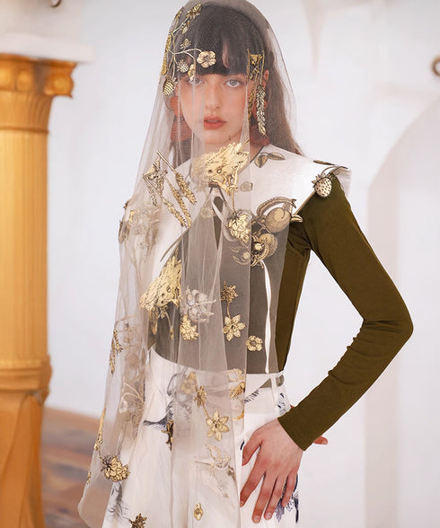 Botanical Embroidered Collar