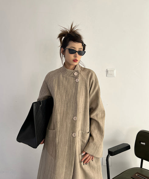 Stand Collar Thin Coat