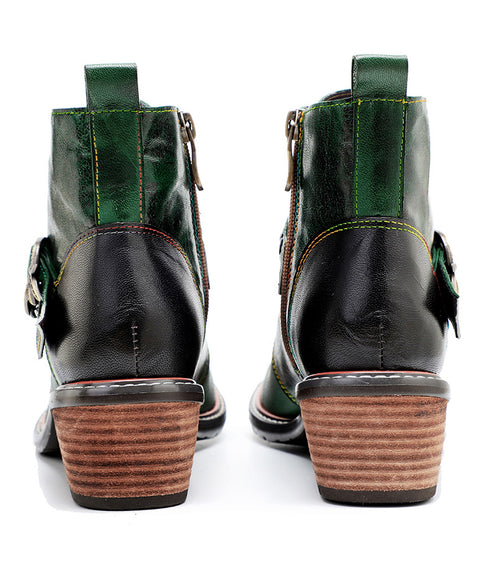 Faded Print Short Boots