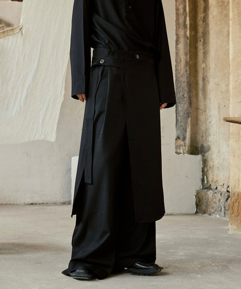 Wrap Skirt & Wide Pants