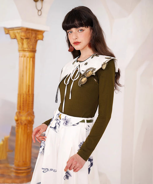 Botanical Embroidered Collar