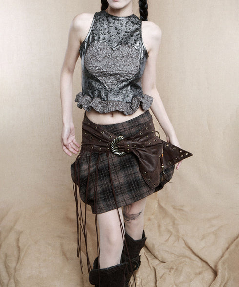 Heart Peplum Top & Collar