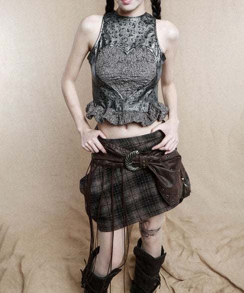 Heart Peplum Top & Collar