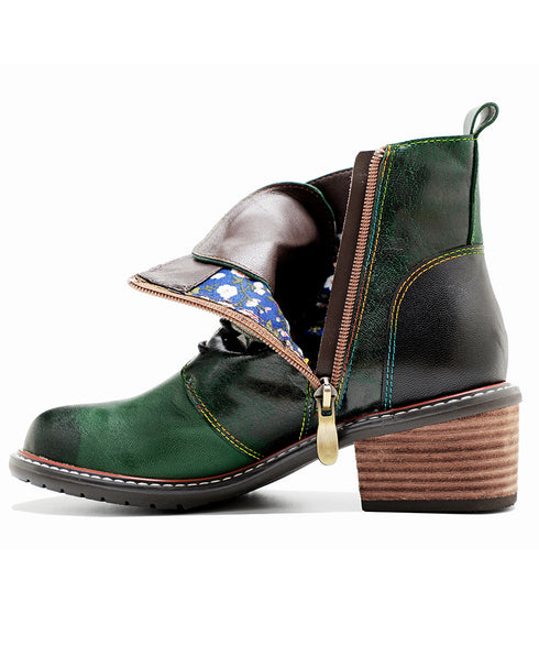 Faded Print Short Boots