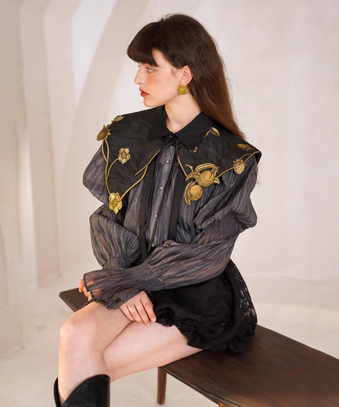 Gather Puff Sleeve Blouse