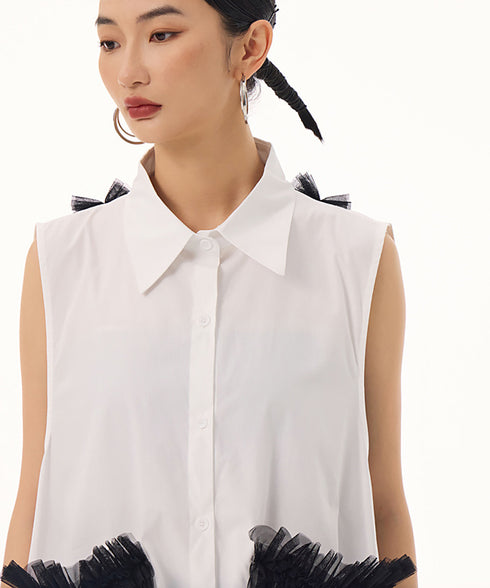 Tulle Line Backless Dress