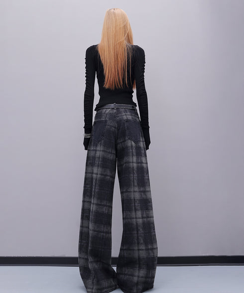 Plaid Switch Jeans