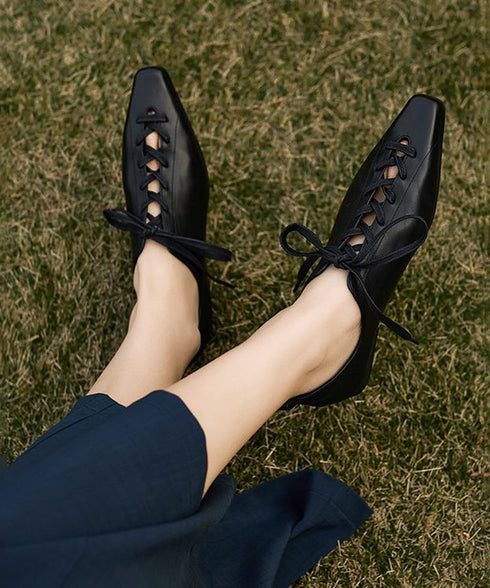 Lace Up Flat Shoes