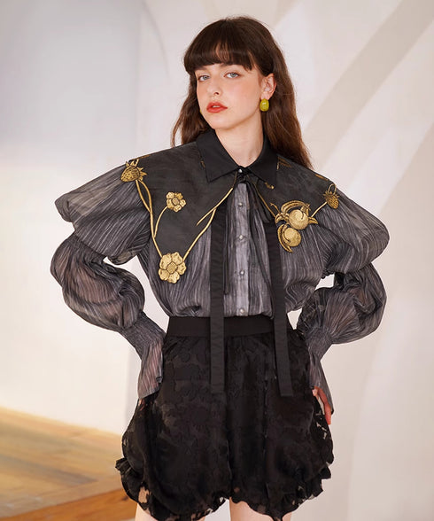 Botanical Embroidered Collar