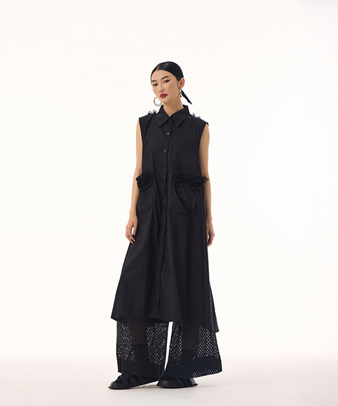 Tulle Line Backless Dress