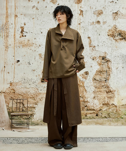 Wrap Skirt & Wide Pants