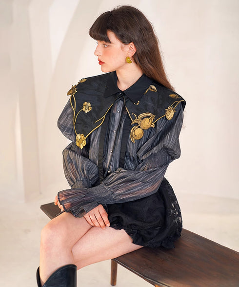 Botanical Embroidered Collar