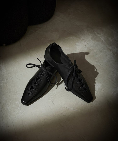 Lace Up Flat Shoes