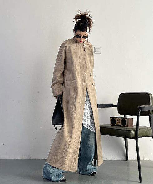 Stand Collar Thin Coat