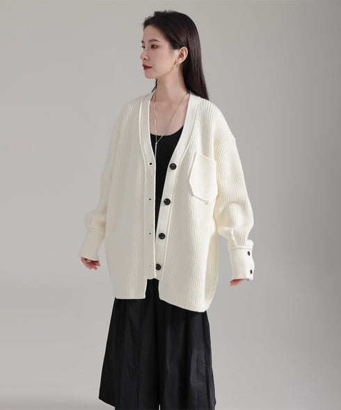 Rib Knit Cardigan