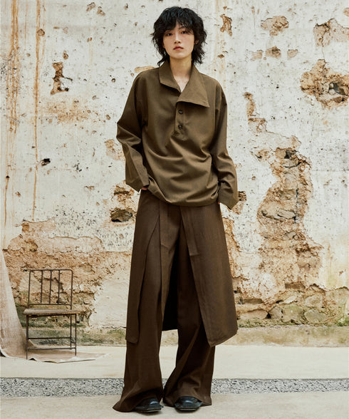 Wrap Skirt & Wide Pants