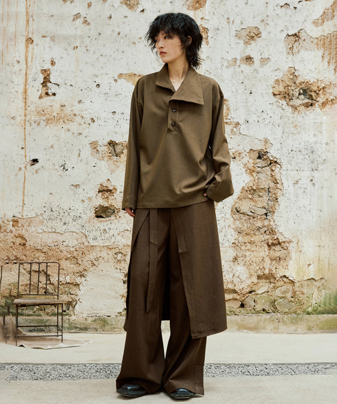 Wrap Skirt & Wide Pants