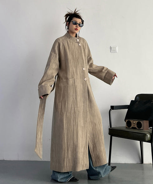 Stand Collar Thin Coat