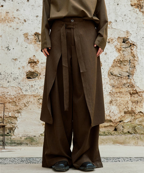 Wrap Skirt & Wide Pants