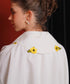Small Flower Embroidery Collar Blouse