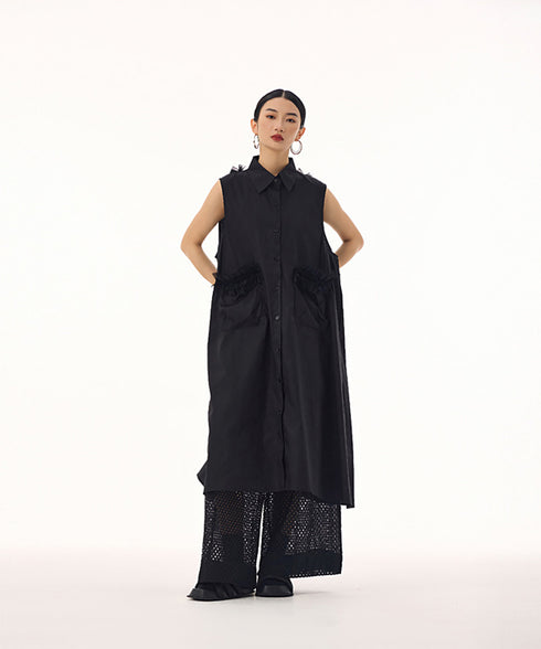 Tulle Line Backless Dress