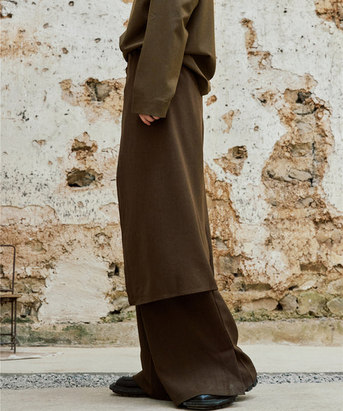 Wrap Skirt & Wide Pants