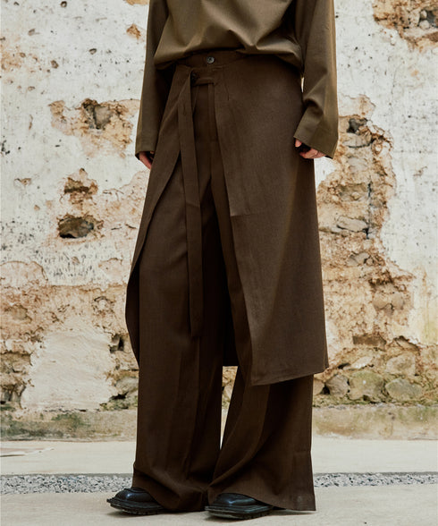 Wrap Skirt & Wide Pants