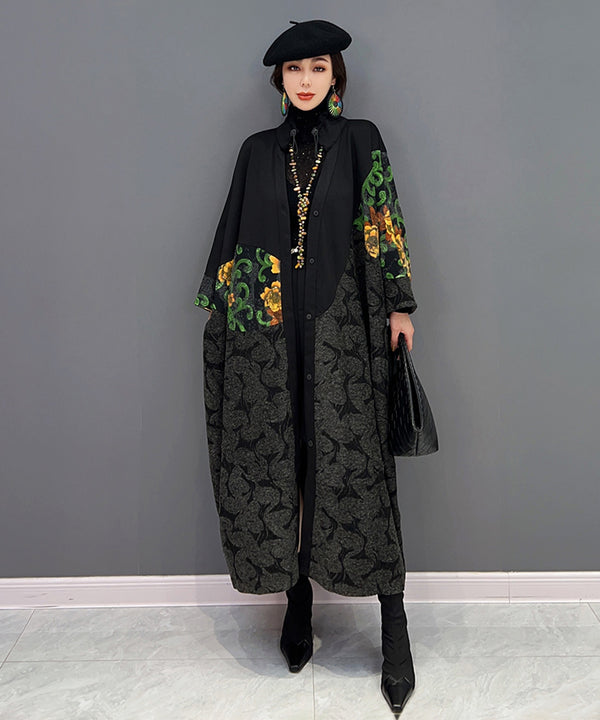 Floral Jacquard Long Jacket