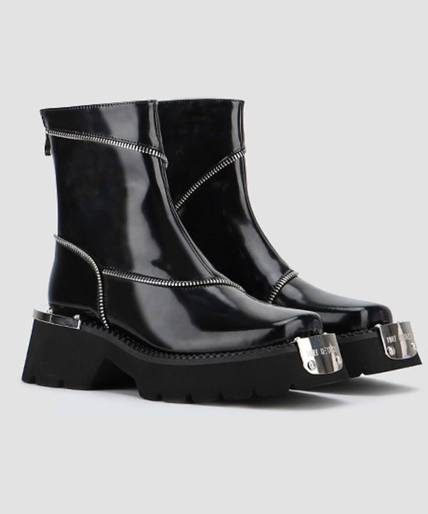 Zipper Design Boots