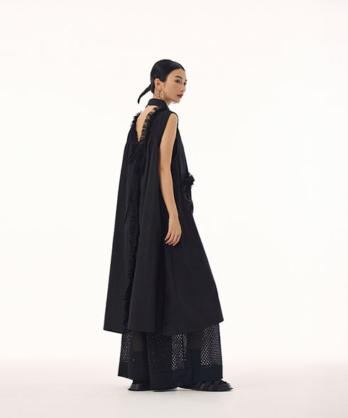 Tulle Line Backless Dress