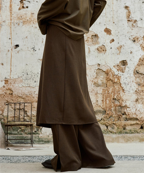 Wrap Skirt & Wide Pants