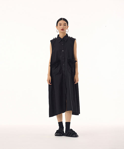 Tulle Line Backless Dress