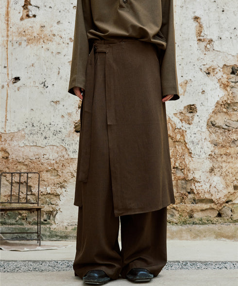 Wrap Skirt & Wide Pants