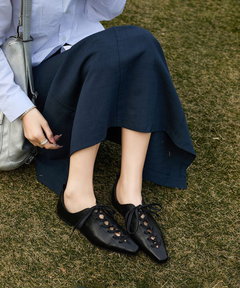 Lace Up Flat Shoes