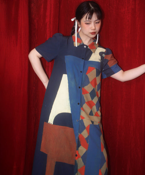 Geometric Retro Art Dress