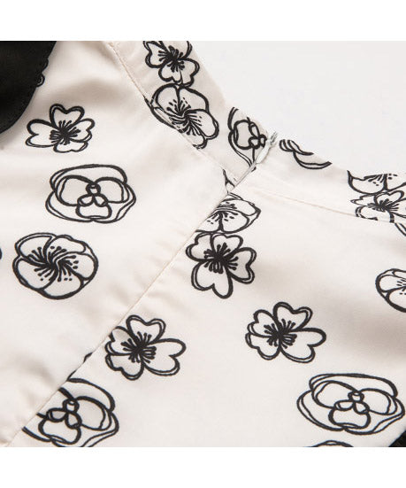 Ruffle Tape Floral Dress