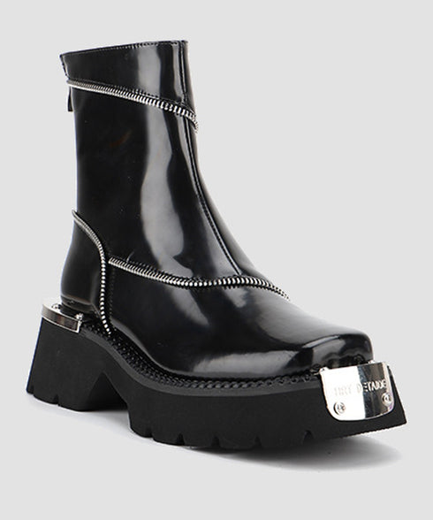 Zipper Design Boots