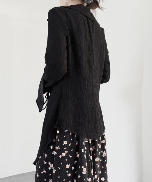 V-neck Bell Sleeve Blouse