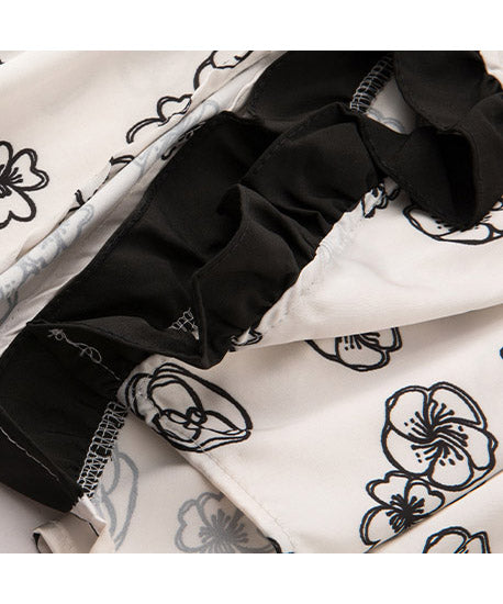 Ruffle Tape Floral Dress