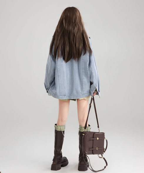 Jacquard Stitch Denim Jacket