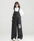 Wide-leg Denim Overalls