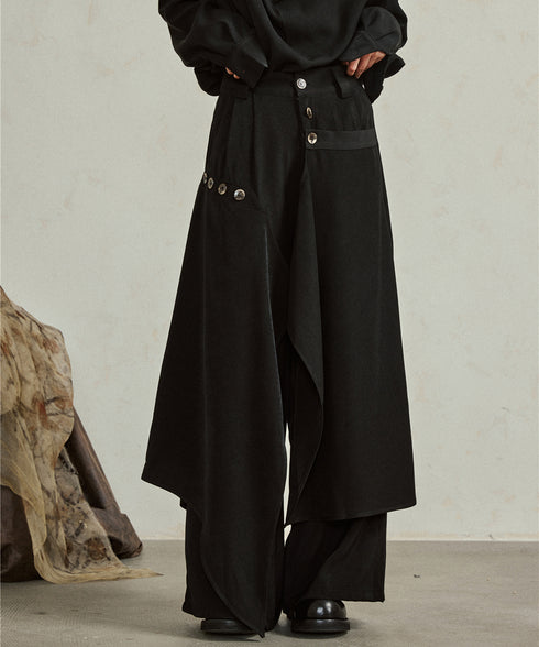Asymmetrical Wide Pants