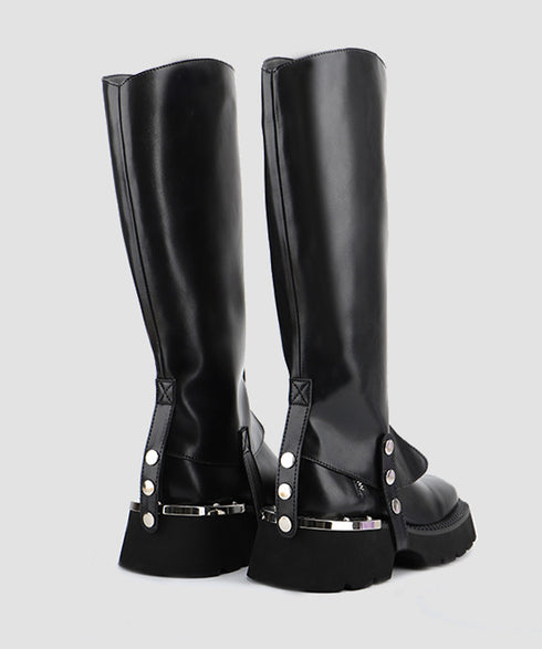 Button Design Cover Boots