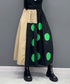 Dot Print Blocking Flare Skirt