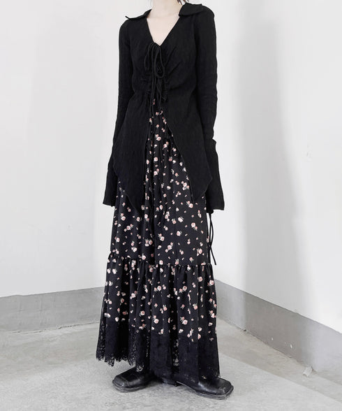 V-neck Bell Sleeve Blouse