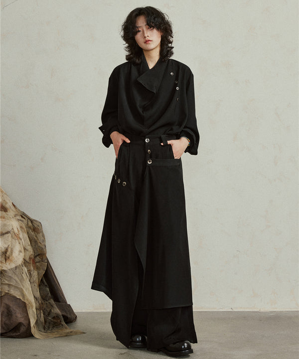 Asymmetrical Wide Pants