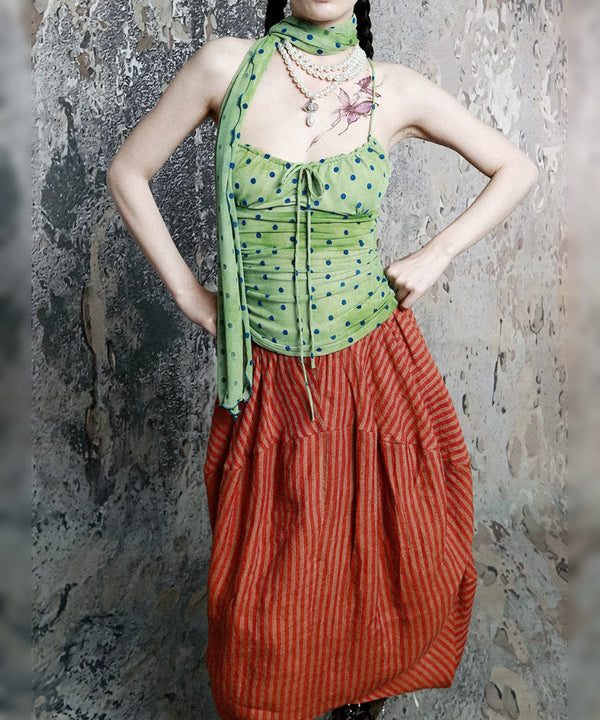 Slip Dot Gather Top
