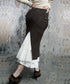 Pinstripe Lace Hem Skirt